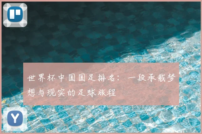 世界杯中国国足排名:一段承载梦想与现实的足球旅程